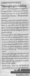 Letter to the Bexhill Observer December 2012